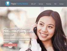 Tablet Screenshot of pagliafamilydental.com